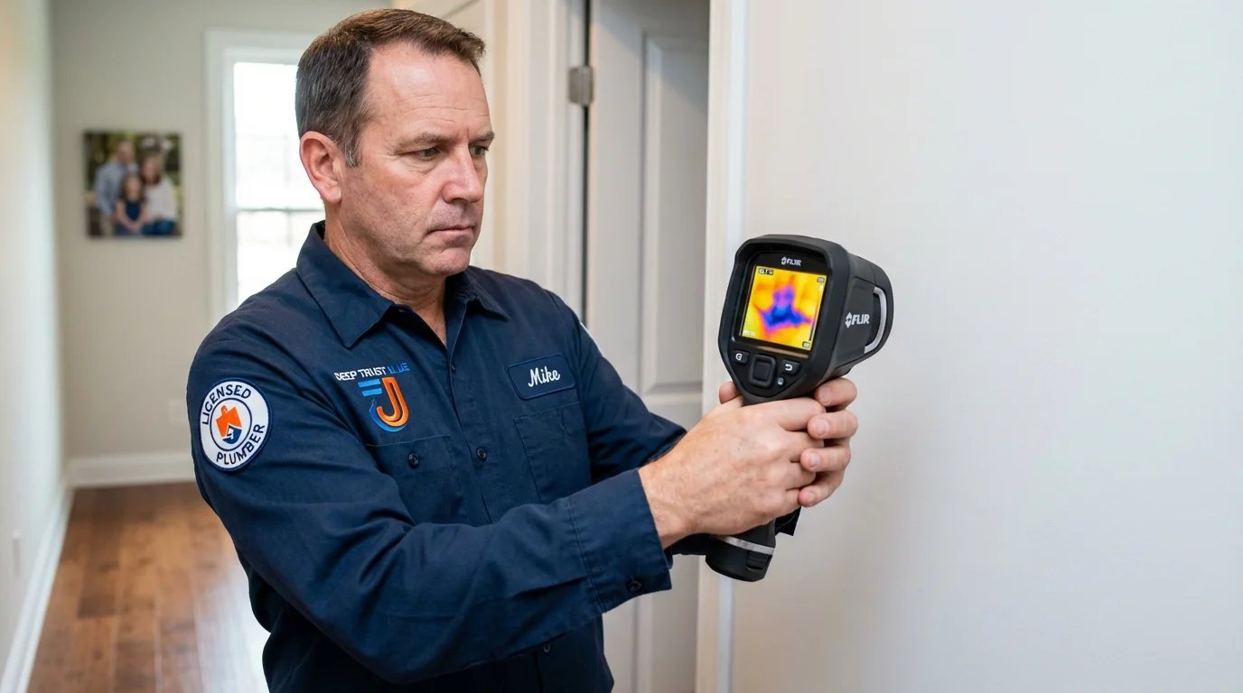 Thermal imaging leak detection by Johns Plumbing LLC in Salado